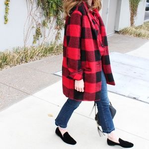 Classic Red Plaid Buffalo Coat for Fall